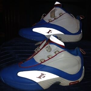 Reebok Answer IV Dynamic Blue,white,red,Men's 12,used condition with some marks.